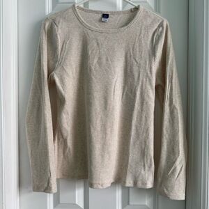 Old Navy Plush Long-Sleeve Rib-Knit Slim-Fit T-Shirt